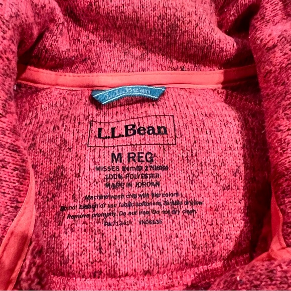 LL Bean full zip sweater fleece size medium - Picture 6 of 8